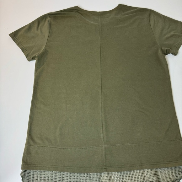 Unknown New York Olive Green Mesh Drop Tail T Shirt Men’s Size XL - Picture 12 of 13